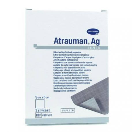 Повязки с серебром стерильные Atrauman Ag 5 х 5 см 3 шт.