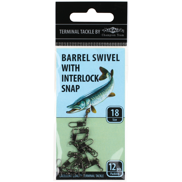 

Вертлюг Mikado Interlock 9 кг, 12 шт., Серый, Interlock