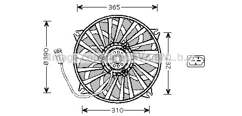 

Вентилятор охлаждения двигателя AVA QUALITY COOLING PE7535