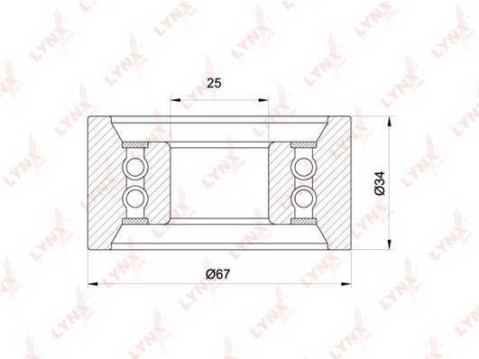 

Натяжной ролик LYNXauto PB-1264