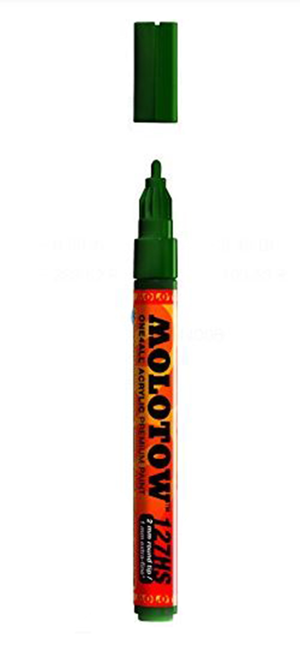 

Маркер акриловый Molotow 127HS One4all 2мм зеленый, 127HS 2мм Темно-зеленый