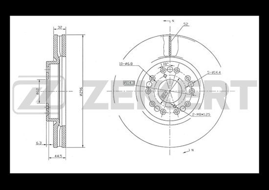 фото Тормозной диск zekkert bs-5498