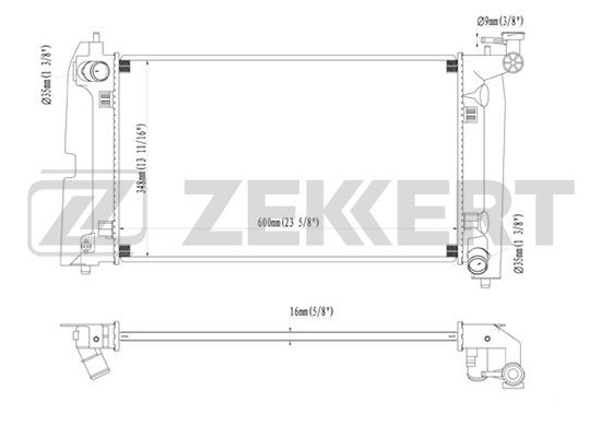 

Радиатор охлаждения двигателя ZEKKERT MK-1166