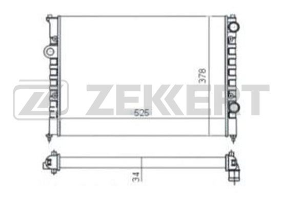

Радиатор охлаждения двигателя ZEKKERT MK-1053