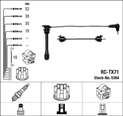 

Комплект проводов зажигания NGK 5384