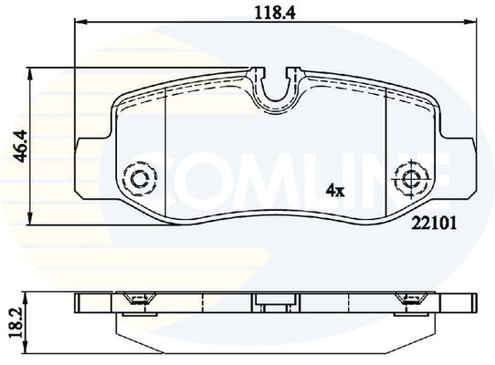 фото Комплект тормозных колодок, дисковый тормоз comline cbp02315