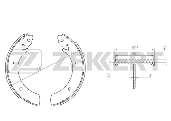 

Комплект тормозных колодок ZEKKERT BK-4157