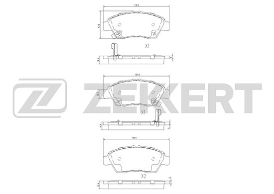 фото Комплект тормозных колодок, дисковый тормоз zekkert bs-1109