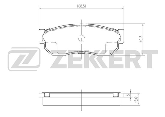 фото Комплект тормозных колодок, дисковый тормоз zekkert bs-2156