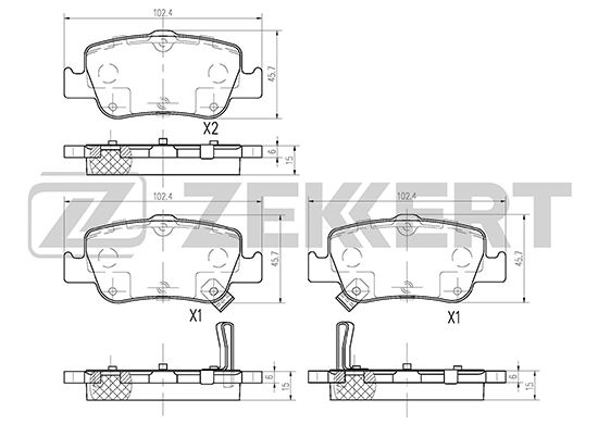 

Тормозные колодки ZEKKERT дисковые BS-2720