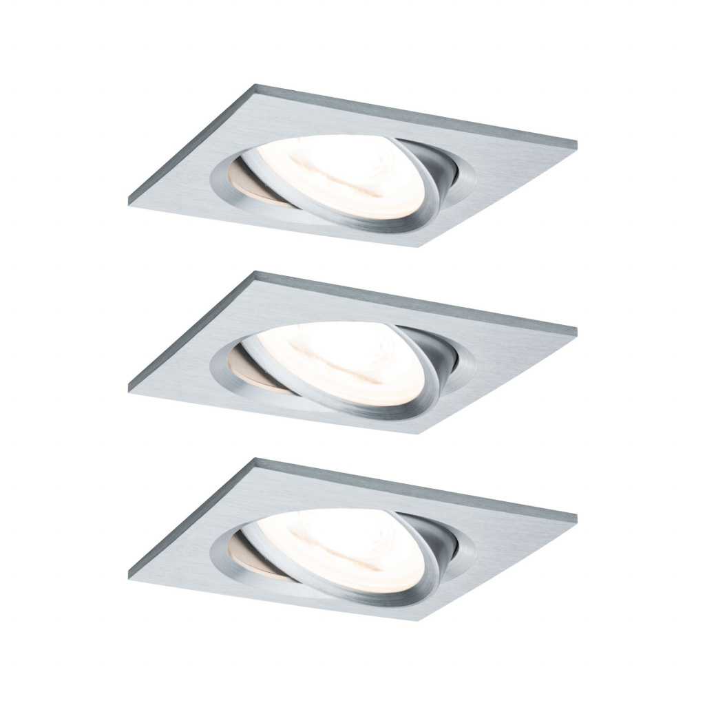 фото Светильник встраиваемый, комплект nova coin led 3x6,5w alu ge 93456 paulmann