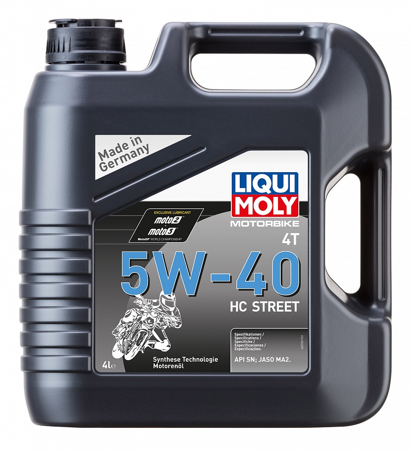 фото Liquimoly нс-синт. мот.масло д/4-т.мотоц. motorbike 4t hc street 5w-40 sn ma2 (4л) liqui moly