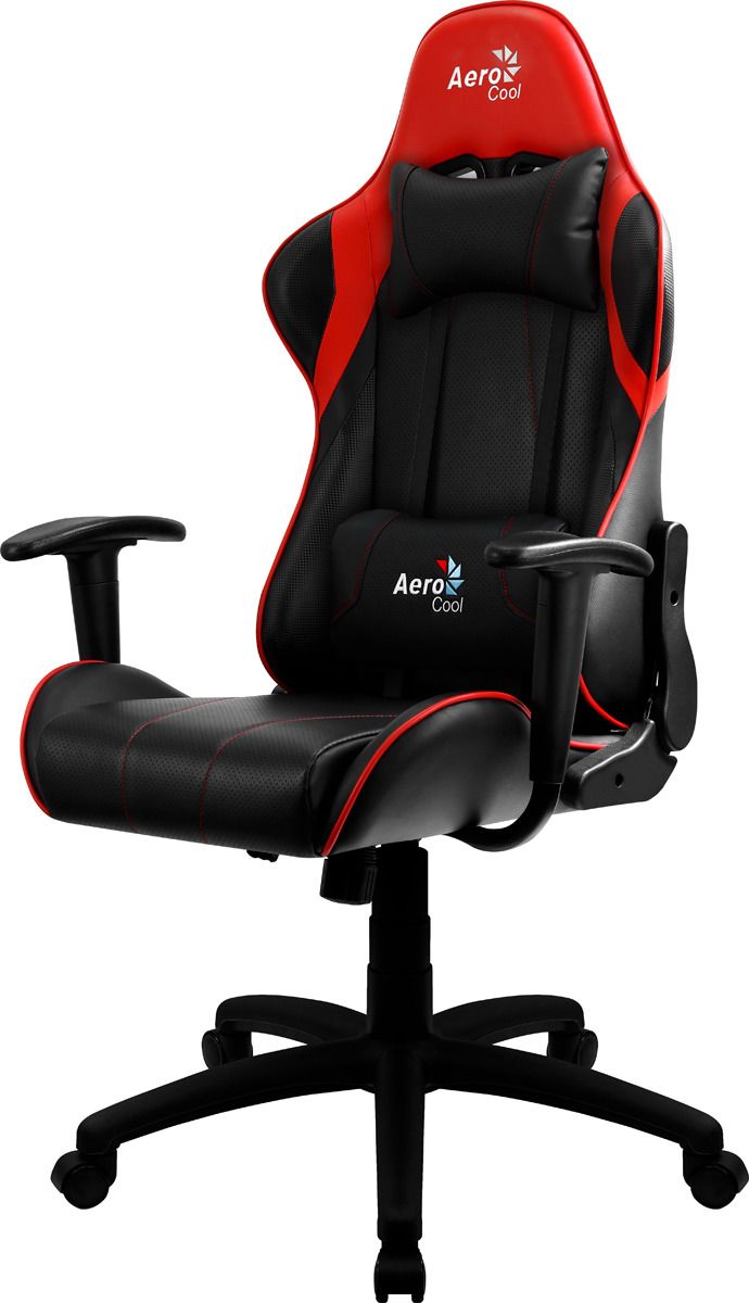 фото Игровое кресло aerocool ac100 air, черный/красный