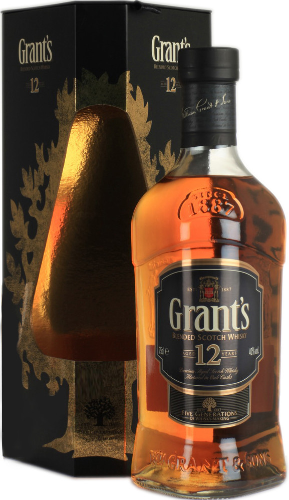 

Виски Grant's 12 years old gift box 0.75 л