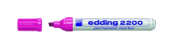 

Перманентный маркер edding 1-5 мм, скошенный наконечник, заправляемый, 10 шт/уп розовый