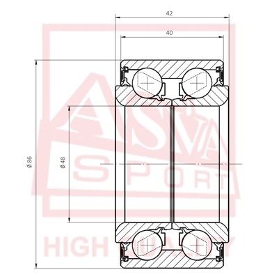

Подшипник ASVA DACM48860042-40