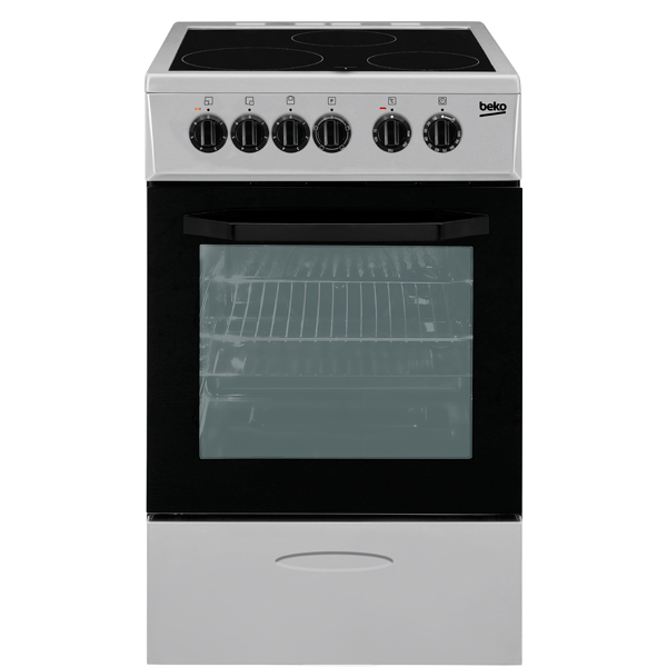 фото Электрическая плита beko css 48100 gs white