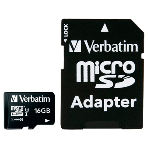 

Карта памяти Verbatim Micro SDHC 16GB, 44082