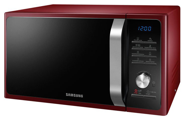 фото Микроволновая печь соло samsung ms23f301tqr red