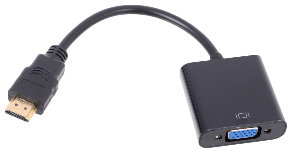 Адаптер VCOM HDMI-VGA, M-F 0,2м Black (TA558)