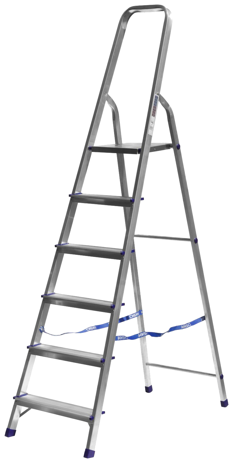 фото Лестница-стремянка сибин алюминиевая, 6 ступеней, 124 см