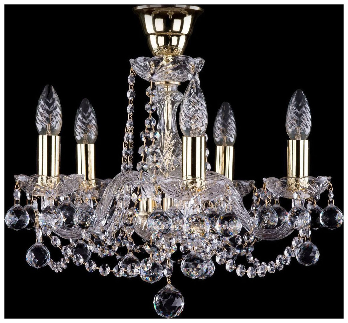 фото Люстра подвесная bohemia ivele crystal 1402/5/141/g/balls/tube