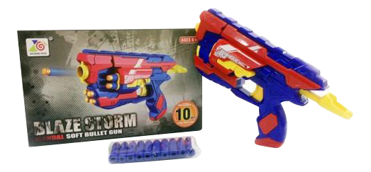 Купить Blaze Storm, Бластер Zecong Toys стреляющий мягкими снарядами 10 шт. 31x19, 5x8, 5 см,