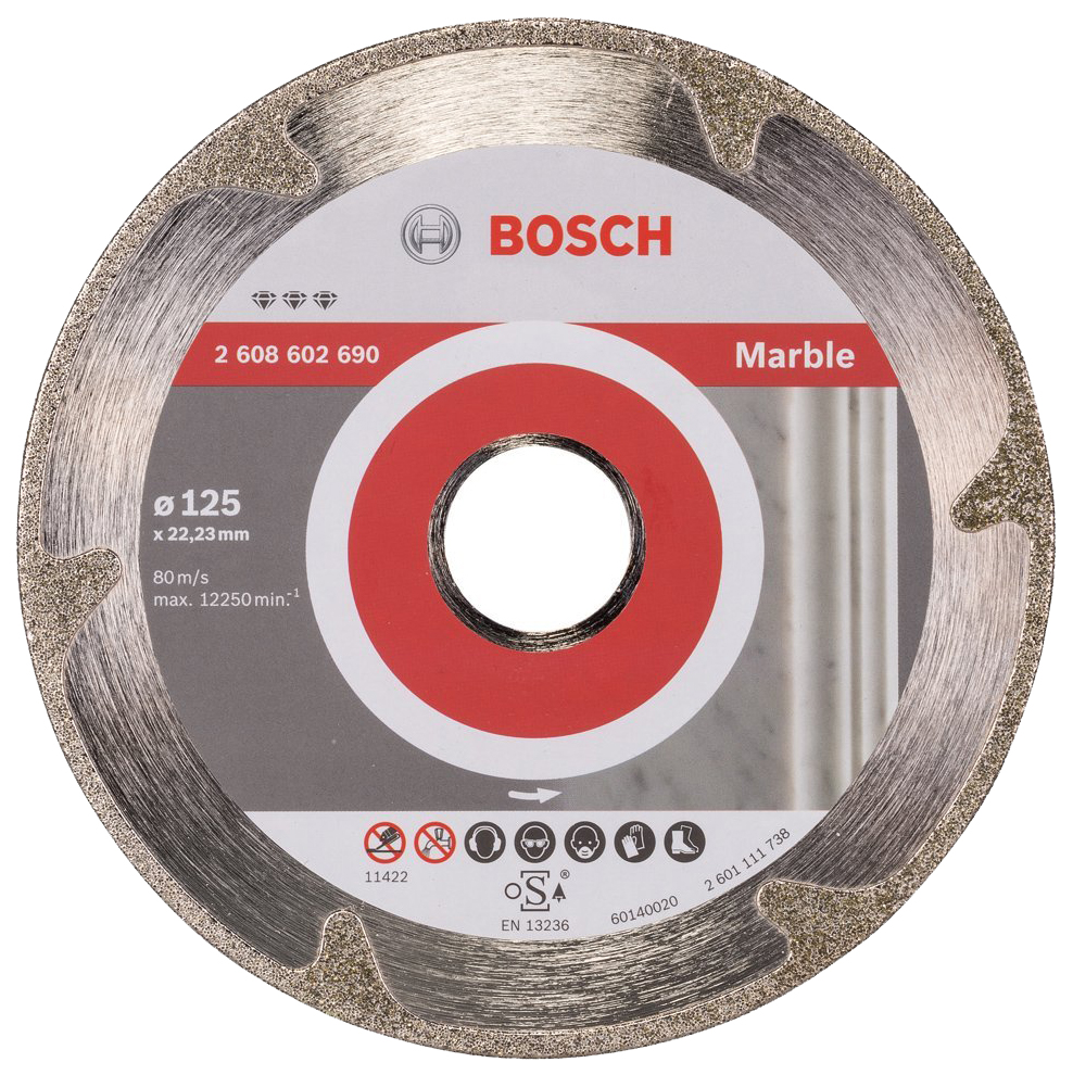 фото Диск отрезной алмазный bosch bf marble125-22,23 2608602690