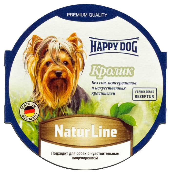 фото Консервы для собак happy dog naturline, кролик, 85г