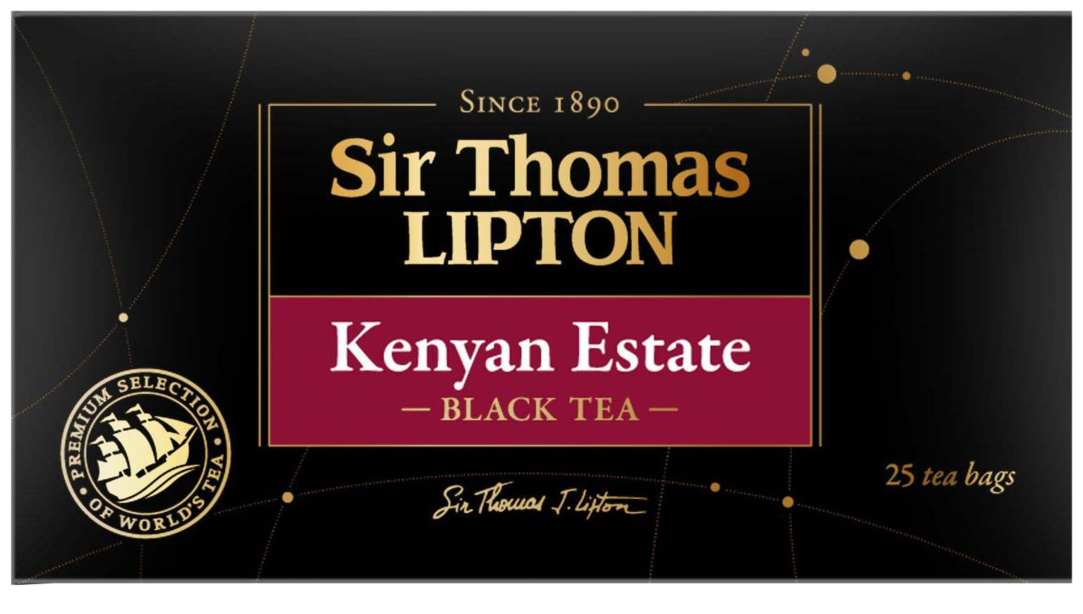 

Чай черный Lipton sir Thomas kenyan estate 25 пакетиков