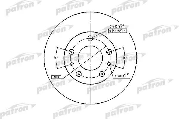 фото Тормозной диск patron pbd7219