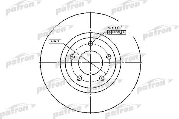 фото Тормозной диск patron pbd4385