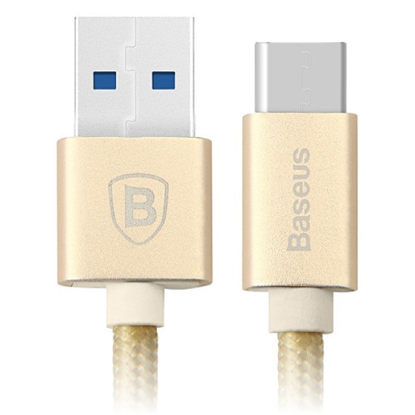 фото Кабель baseus speed type-c 1m gold