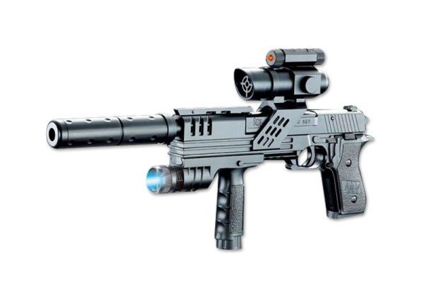 Огнестрельное игрушечное оружие Shantou Gepai 1B00692, черный, металл; пластик  - купить
