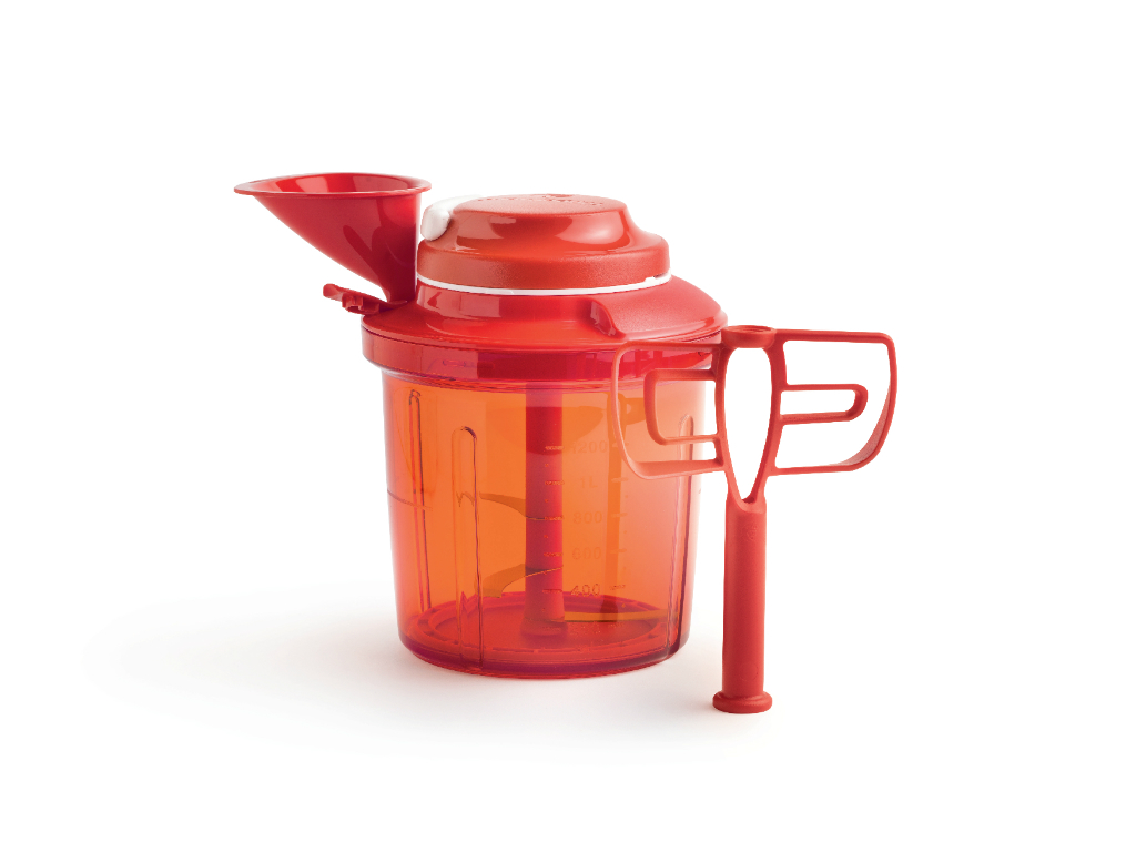 

Механический измельчитель Tupperware Экстра-Шеф 1.35 л, Красный