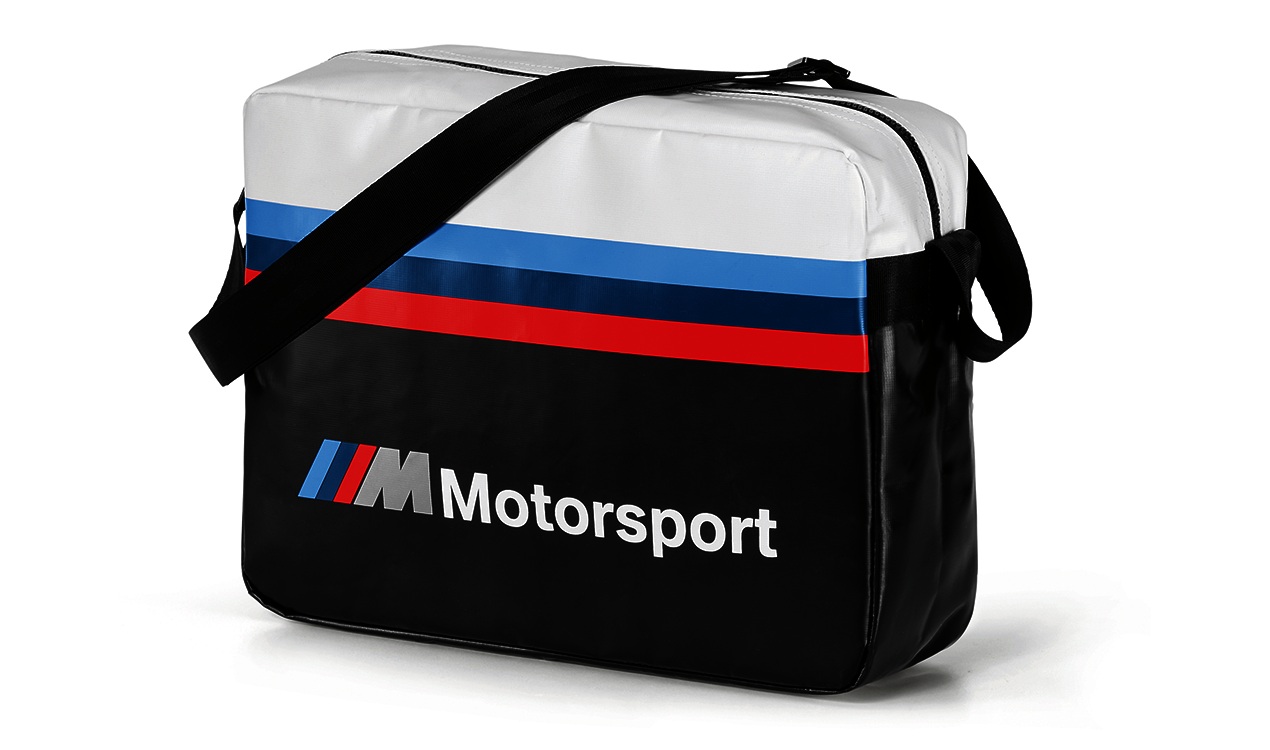 фото Городская сумка bmw m motorsport messenger bag black/white