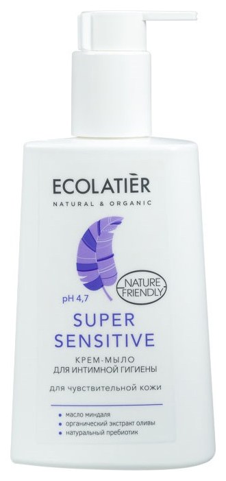 фото Крем-мыло для интимной гигиены ecolatier super sensitive 250 мл