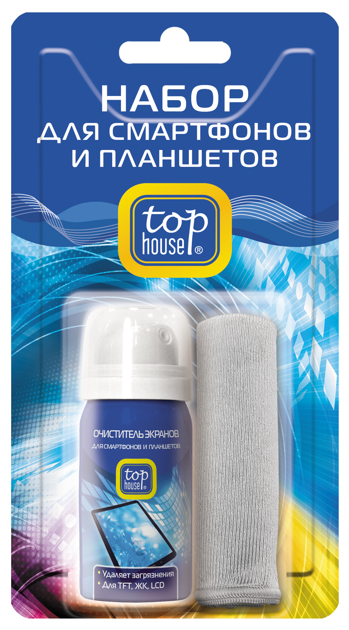 Набор для очистки экранов Top House для смартфонов и планшетов 2 предмета