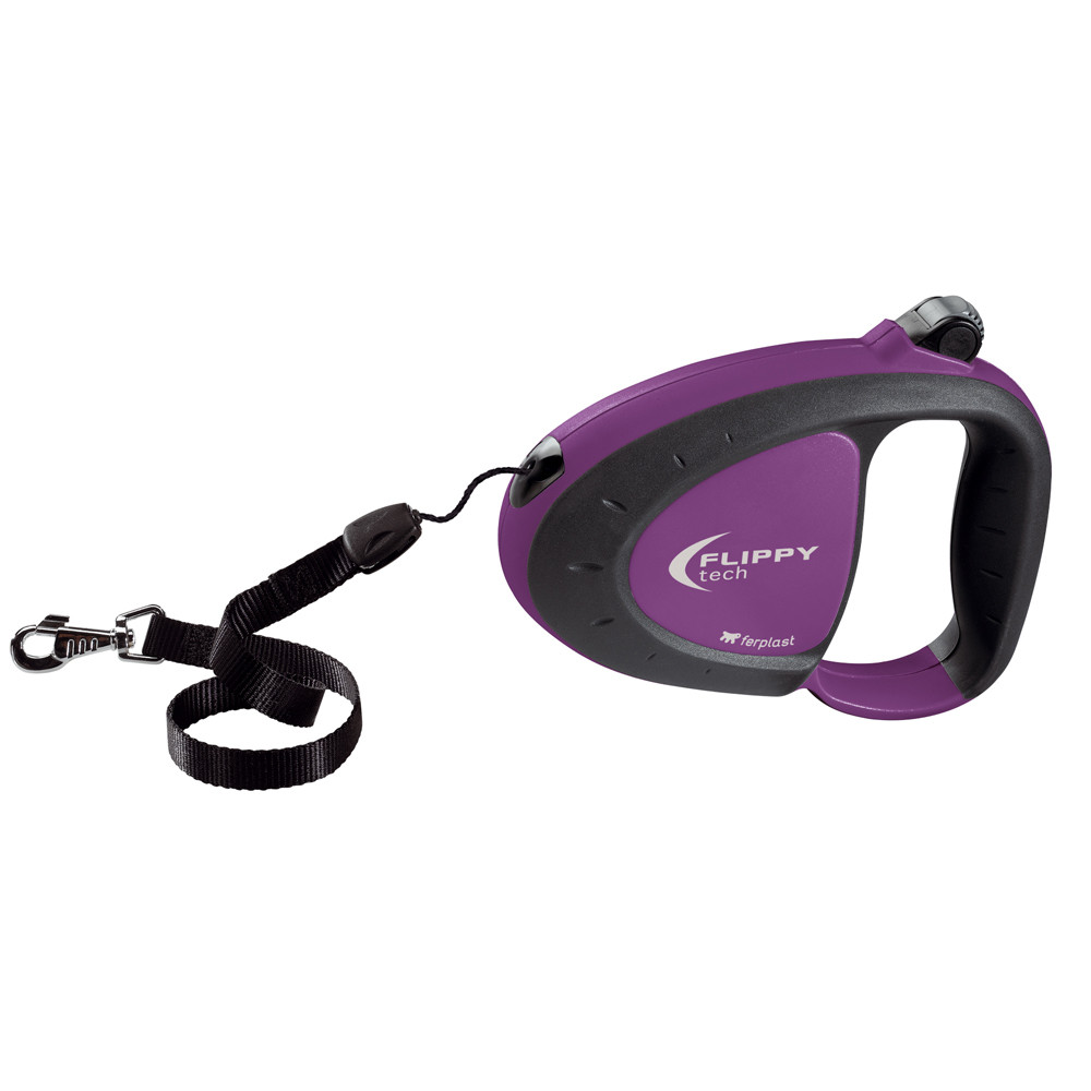 

Поводок-рулетка Ferplast Flippy Tech Small, фиалковый, до 12 кг, 3 м, Flippy Tech