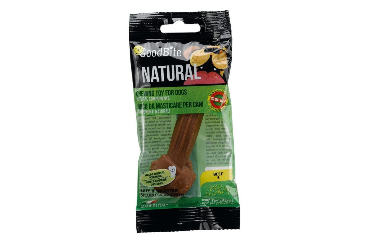 

Игрушка-кость Ferplast Goodbite Natural Bag съедобная для собак, говядина, 8,2 см