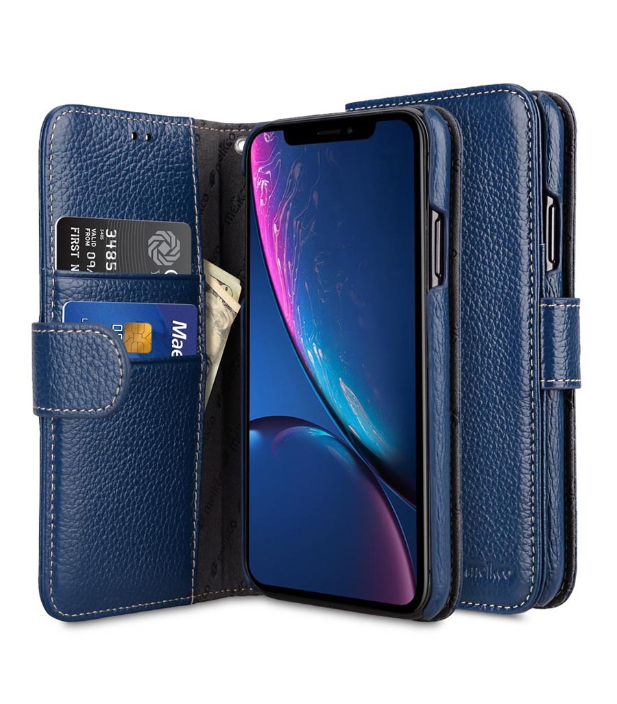 фото Чехол melkco для apple iphone xr - wallet book type - dark blue