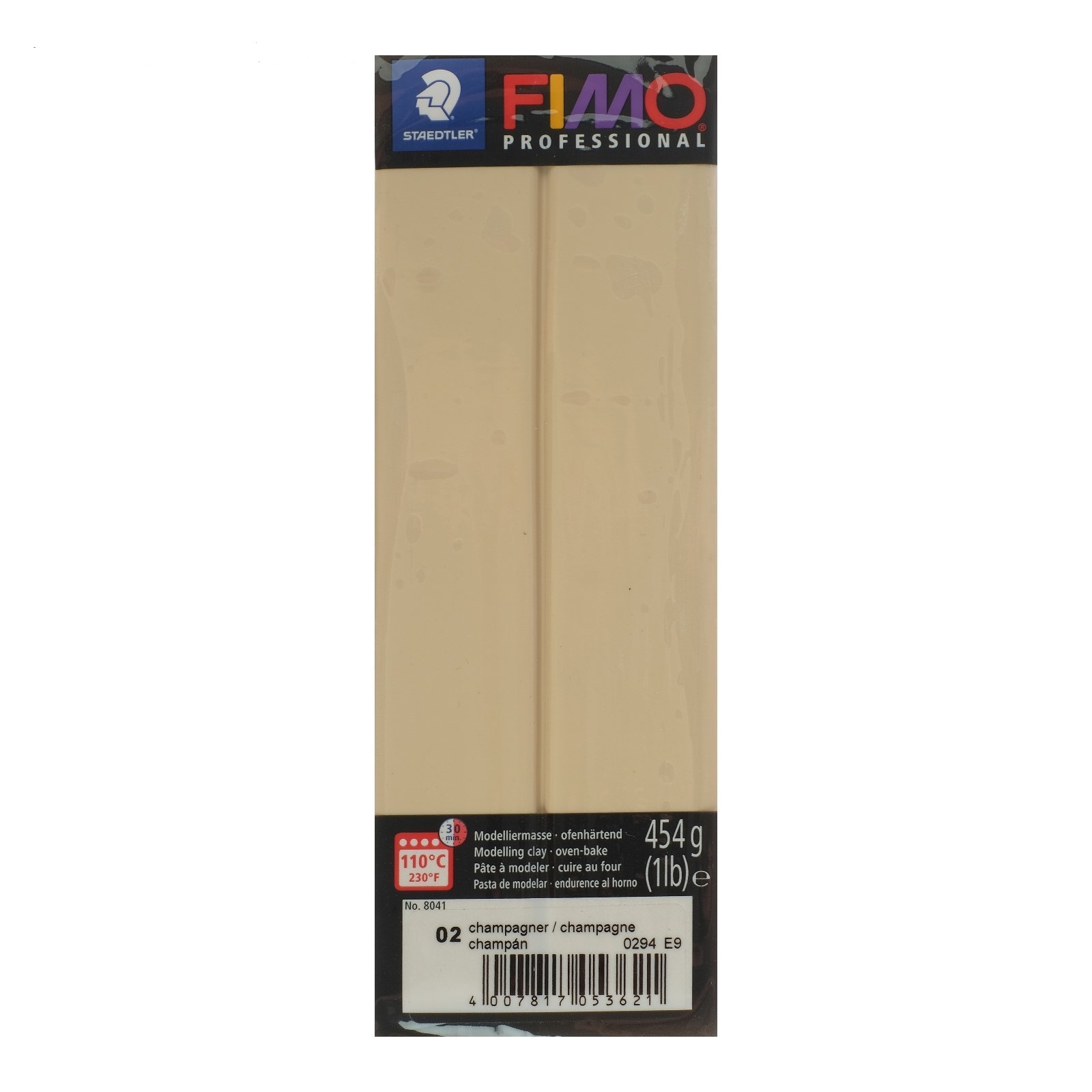

Полимерная глина запекаемая FIMO professional, 454 г, шампань Staedtler, Бежевый