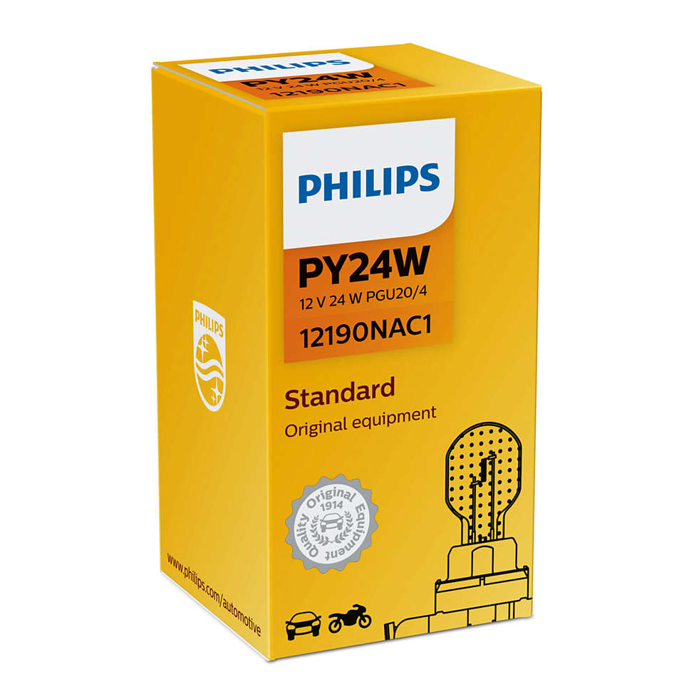 Лампа Накаливания Py24w 12v 24w Pgu20/4 Hiper Vision Philips арт. 12190NAC1