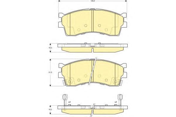 

Комплект тормозных колодок Girling 6132859