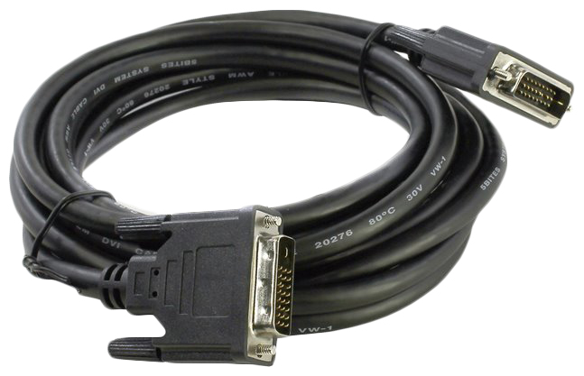 

Кабель NoBrand DVI-DVI, M-M 3м Black, Черный