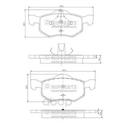 

Тормозные колодки NIPPARTS J3603057