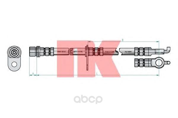 

Шланг тормозной системы Nk 8545152 передний правый