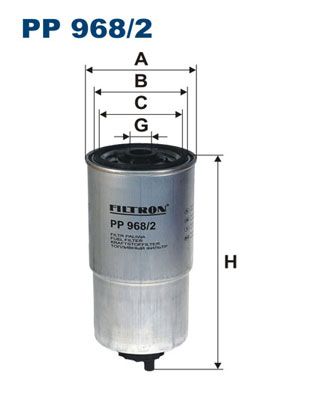 фото Фильтр топливный filtron pp968/2