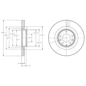 

Тормозной диск DELPHI BG9104
