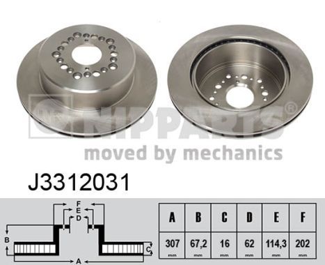 

Тормозной диск NIPPARTS J3312031